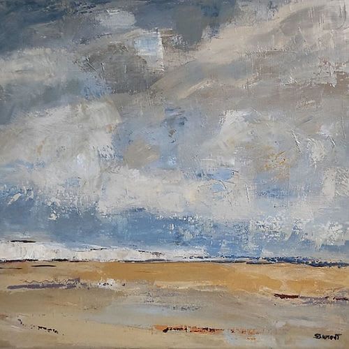 sky and sea in Normandy / ciel et mer en Normandie | Oil And Acrylic Painting in Paintings by Sophie DUMONT