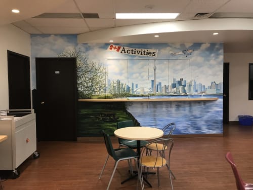 CES Activites Mural | Murals by Murals By Marg | CES Toronto (Centre of English Studies Toronto) in Toronto