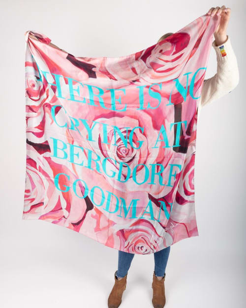 No Crying at Bergdorf Goodman Silk Scarf | Apparel & Accessories by Ashley Longshore | Bergdorf Goodman in New York