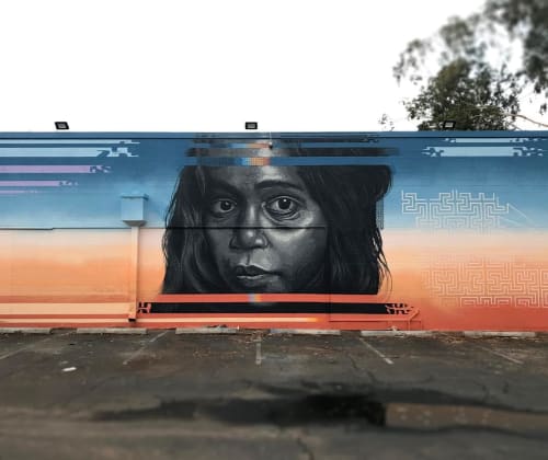 ‘Spirit Code #2’ | Street Murals by Pete Cto | Alice Springs Cinema in Alice Springs