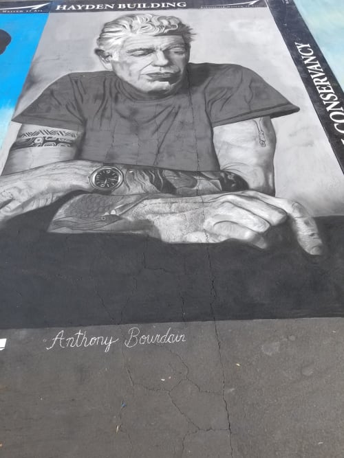 Anthony Bourdain 2018 Via Arte Piece | Street Murals by bethchaneyartworks