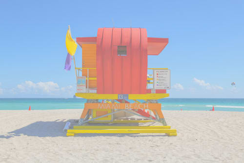 13th Street-Miami Lifeguard Chair (Pink) | Photography by Richard Silver Photo