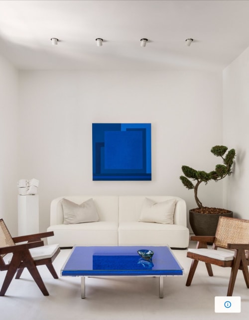 Blue Painting | Paintings by Peter Halley | Private Residence in Barcelona