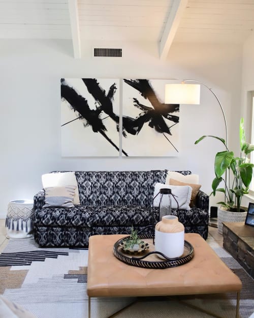 Diptych art piece | Paintings by Dominique James
