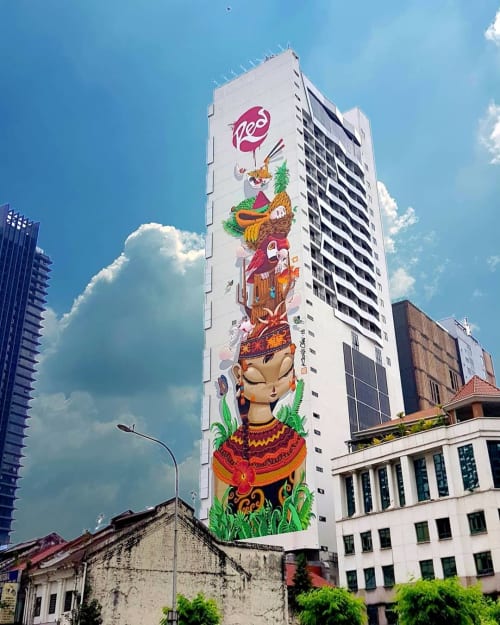 Courage to Dream | Murals by Kenji Chai | Red by Sirocco in Kuala Lumpur