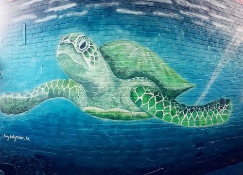 Malaysian Turtle | Murals by Amykm.art