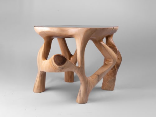 Domus - Coffee Table Carved From Wood | Tables by Logniture