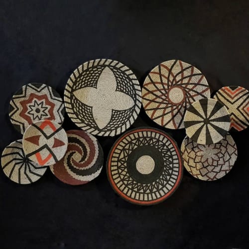 10 Pieces Modern Boho Wall Decor Baskets | Decorative Plate in Decorative Objects by Sarmal Design