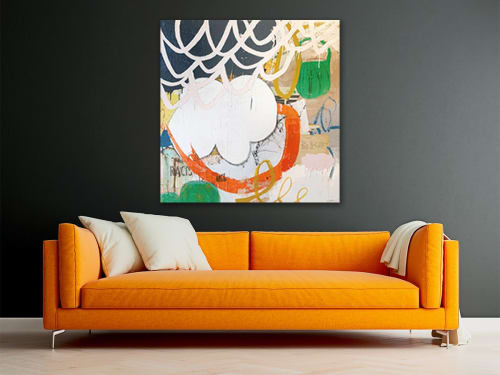 Waking Up 48"x48" | Mixed Media by Bibby Gignilliat