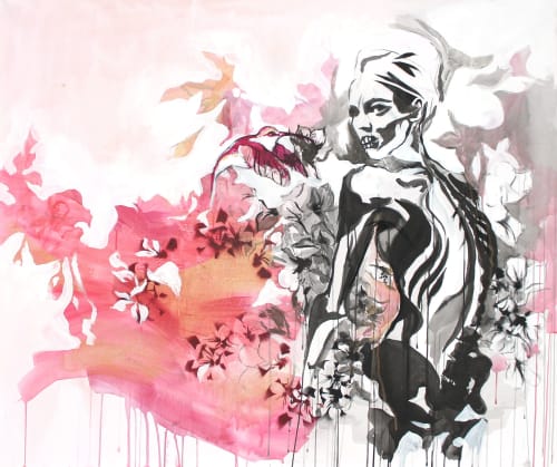 Bloom | Oil And Acrylic Painting in Paintings by Hannah Chloe