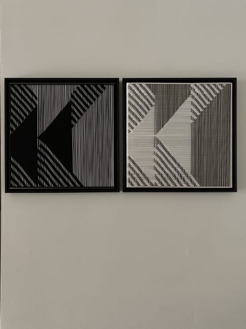 Fold Lines positive/ negative | Wall Hangings by Fault Lines | X BANK Amsterdam in Amsterdam