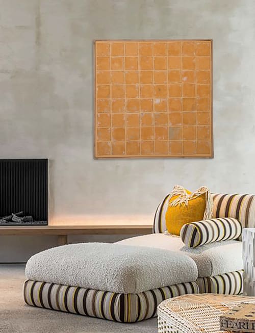 Cut From The Same Cloth, Mustard | Mixed Media in Paintings by El Løvaas