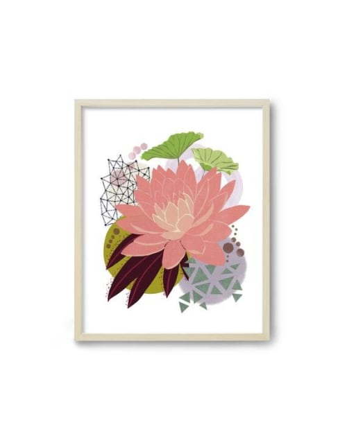 Pink Lotus - Modern Botanicals | Prints by Birdsong Prints