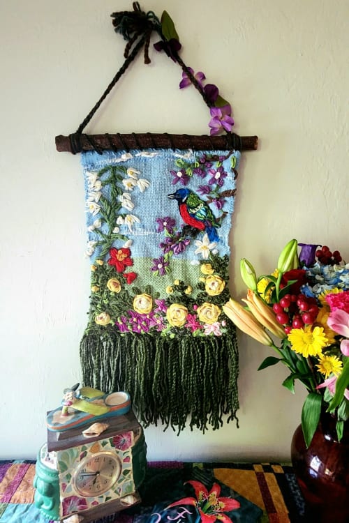 Ppainted Bunting | Tapestry in Wall Hangings by PEGGY OBERLIN/Bohograndmapeg/Story Tale Weaving