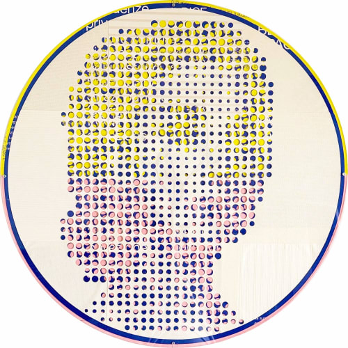 Dots portrait #3 - limited edition 3/3 | Collage in Paintings by Paola Bazz