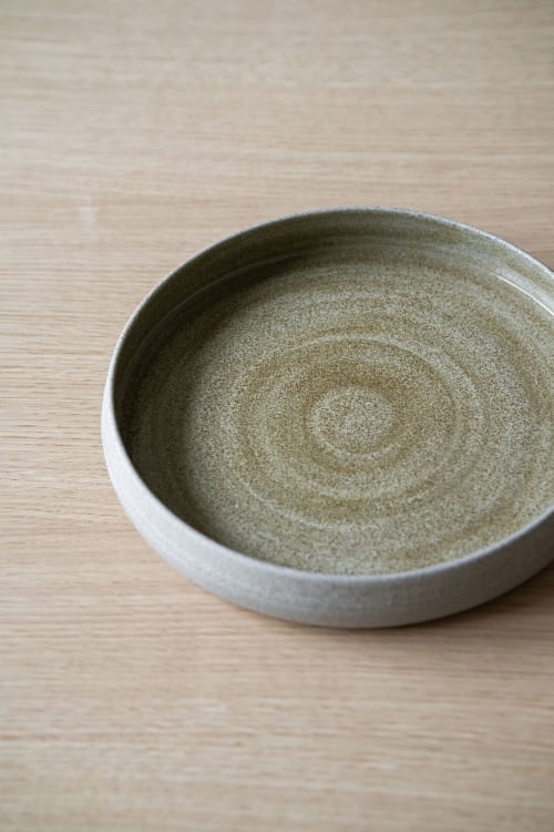 Stoneware Dinner Plates With High Sides "Concrete" | Dinnerware by Creating Comfort Lab