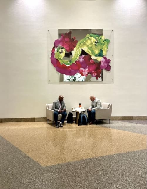 Plexiglass Commission for Mandalay Bay Convention Center | Paintings by Julie Pelaez Studios | Mandalay Bay Convention Center in Las Vegas