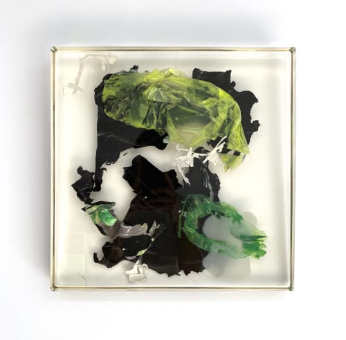 Lettuce Be Friends (16 x 16") | Oil And Acrylic Painting in Paintings by Calina Hiriza