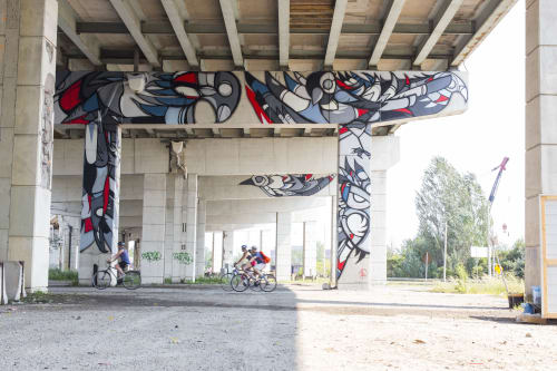 The Birds Under the Bridge | Street Murals by fatspatrol