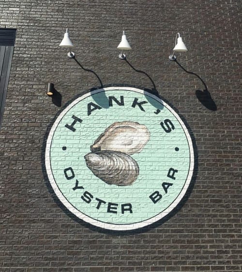 Painted logos | Art & Wall Decor by Cory Bernat | Hank's Oyster Bar in Washington