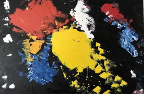 Colors on black | Oil And Acrylic Painting in Paintings by Hugo Auler Jr. Art