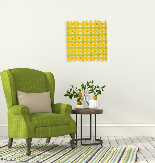 "Woven AP" Glass Wall Art Sculpture | Wall Sculpture in Wall Hangings by Karo Studios