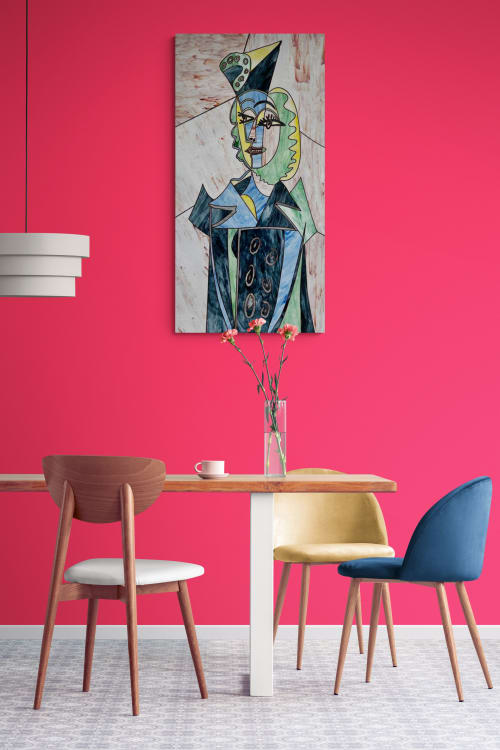 PORTRAIT DE NUSH ELUARD - HAND MADE GLASS MOSAIC ARTWORK | Art & Wall Decor by artisticmosaicdesigns