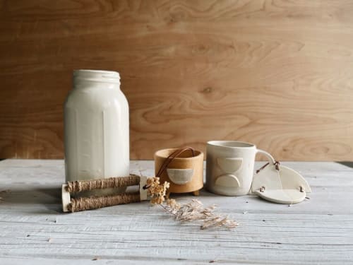Ceramic Mason Jar | Vessels & Containers by Bridget D