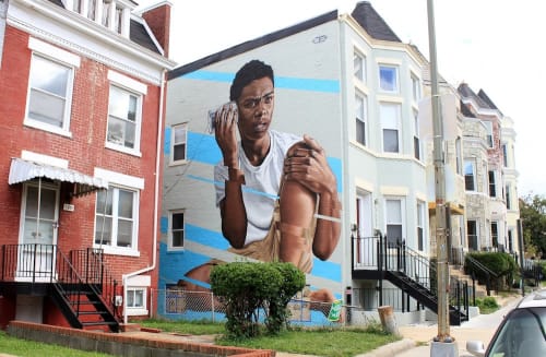 Tin-Can Telephone | Street Murals by James Bullough
