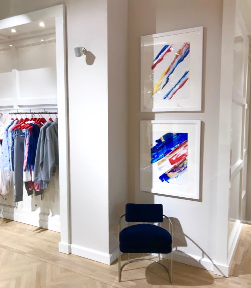"Flag" - Abstract interpretations of the Tommy Hilfiger logo. | Paintings by Justin W. Cox | Tommy Hilfiger in Düsseldorf
