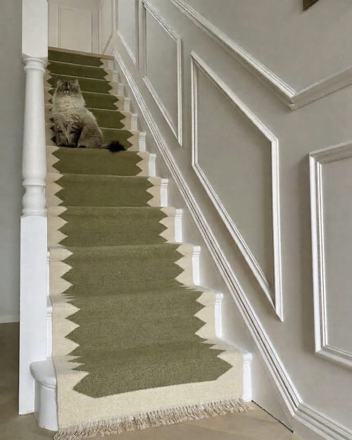 Handwoven Wool Stair Runner | Rugs by Evergreen C