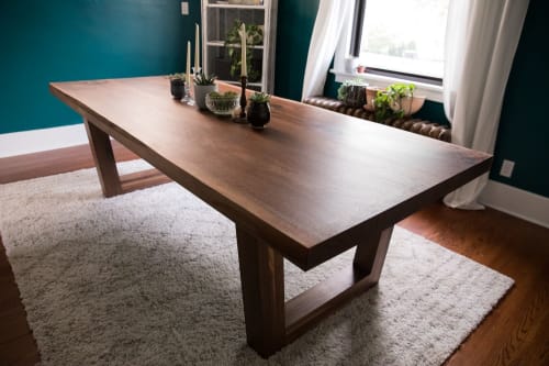 Half Tree Black Walnut Dining Table By Big Tooth Co Seen At Private Residence New York Wescover