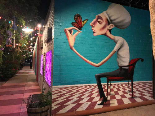 Wall Mural | Murals by Tato Caraveo | El Charro Hipster bar and cafe in Phoenix