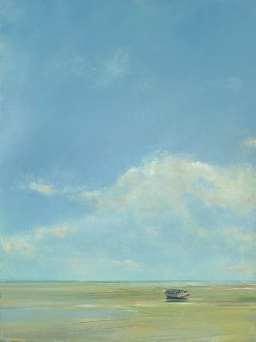 Anne Packard 'Waiting" | Oil And Acrylic Painting in Paintings by YJ Contemporary Fine Art