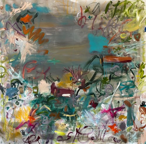 Unfurling Spirit | Oil And Acrylic Painting in Paintings by Gaby Castro Joffroy