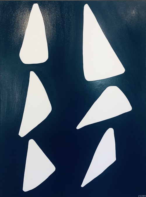 Sanctuary Teal Blue Painting | Oil And Acrylic Painting in Paintings by Kerry Campbell