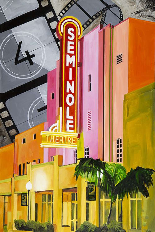 Seminole Theatre | Paintings by Keith Doles | Ambar Trail in Homestead