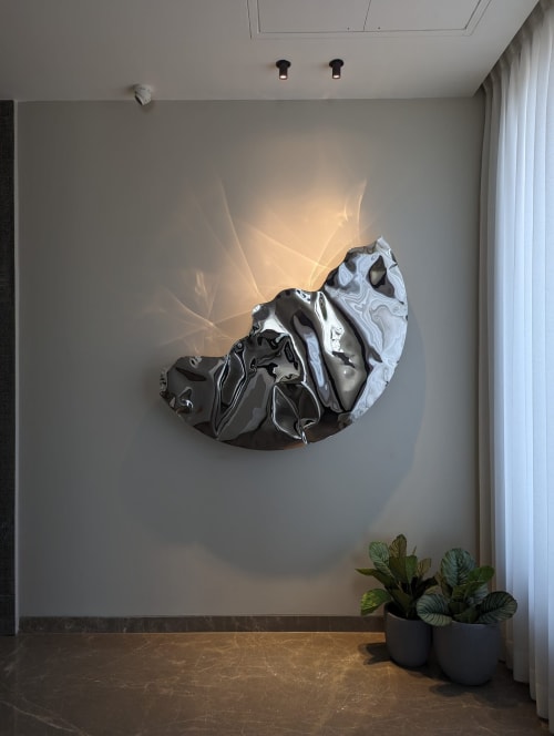 Crescent Steel Wall Sculpture — Nitush Aroosh | Wall Hangings by Nitush Aroosh | Mumbai, India in Mumbai