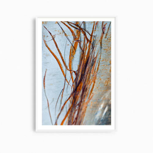 Industrial wall art, 'Rust Ribbons' abstract photograph | Photography by PappasBland