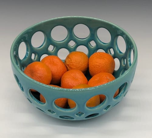 Pierced Fruit Bowl | Sculptures by Lynne Meade
