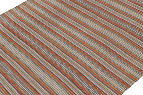 Vintage Shahsavan Persian Jajim Kilim in Polychromatic | Area Rug in Rugs by Rug and Kilim