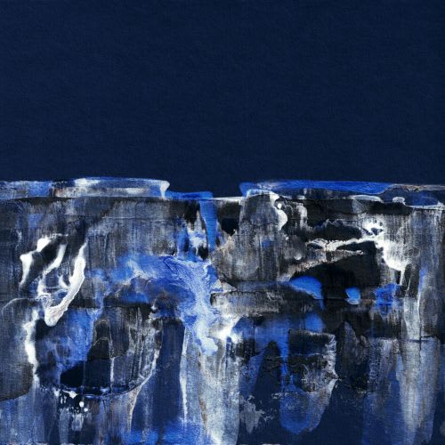 "Reticence 1, Bold Blue Inversion" Fine Art Print | Oil And Acrylic Painting in Paintings by Julia Di Sano