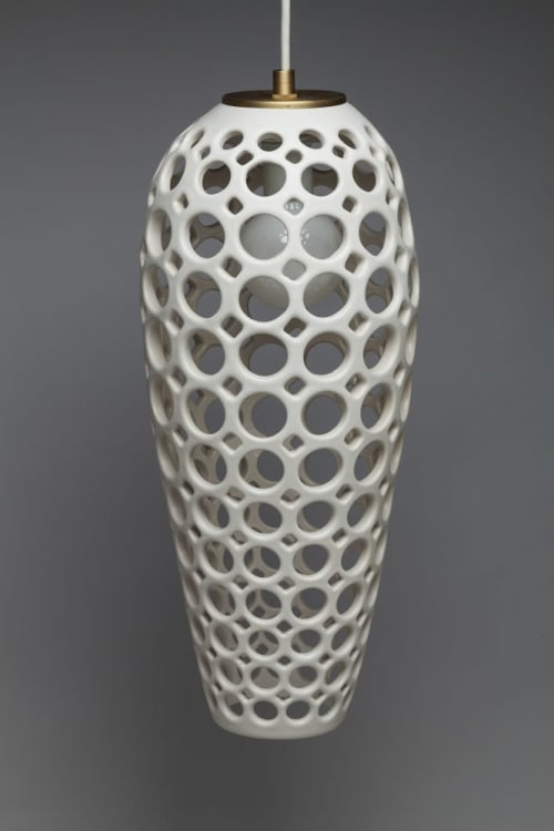 Lace Elongated Teardrop Pendant | Pendants by Lynne Meade