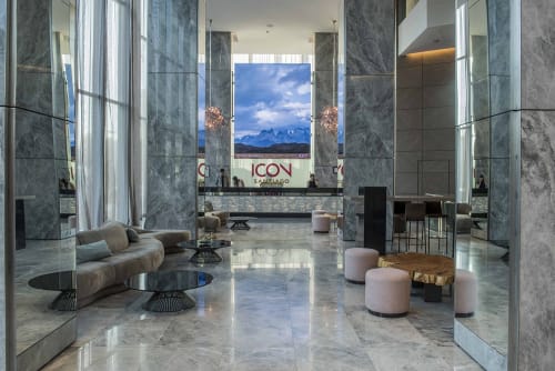 Mizar - Marble Backlit Wall | Tiles by Lithos Design | ICON Hotel Santiago in Las Condes