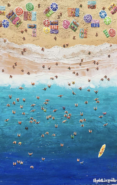 Beach Babes | Paintings by Elizabeth Langreiter Art