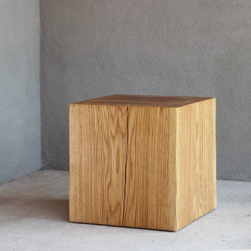 Putnam Oak Cube Table | End Table in Tables by Pfeifer Studio