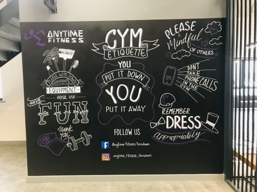 Chalkboard wall | Signage by The Peculiar Pear