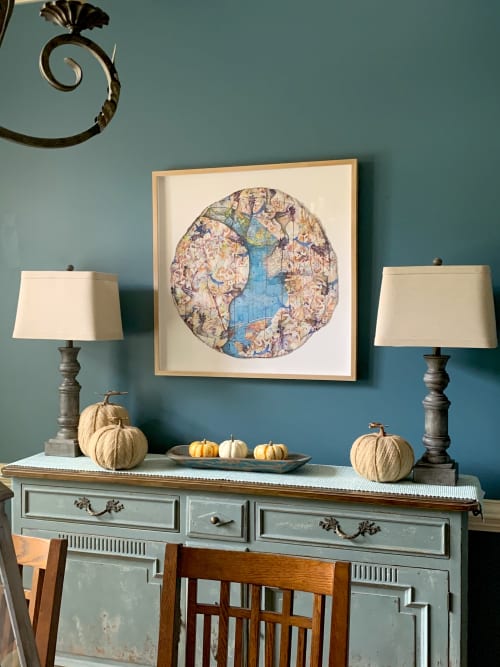 Vanishing Worlds 4 - Blue Whales | Mixed Media by Roxane Hollosi Fine Arts