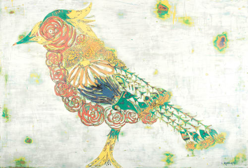 Sentient - sold, inquire about a similar work of art | Paintings by L Rowland Contemporary Art