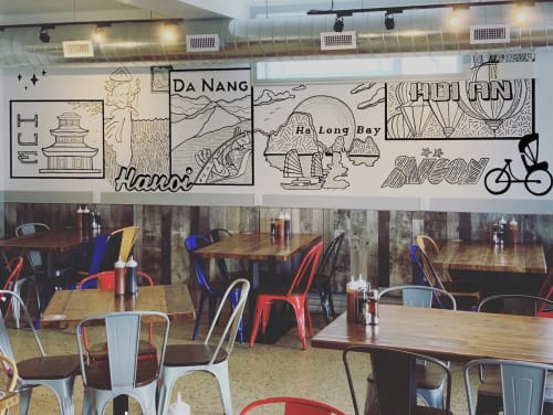 Postcards from Vietnam | Murals by Leslie Phelan Mural Art + Design | Toronto Pho in Toronto